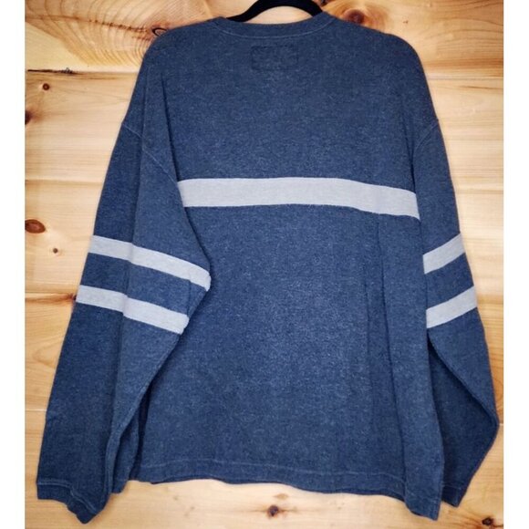 Vintage Abercrombie and Fitch Sweater Adult Large Gray V Neck Knit Pullover - Picture 4 of 11
